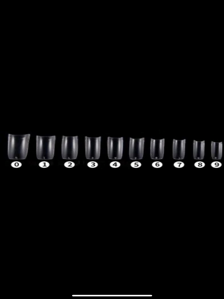 Square half moon tips 500pcz